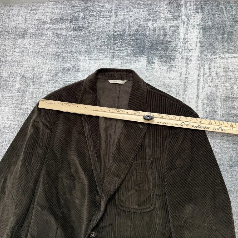 Banana Republic Blazer Jacket Mens 42R Slim‎ Brown Corduroy Unstructured Profilo